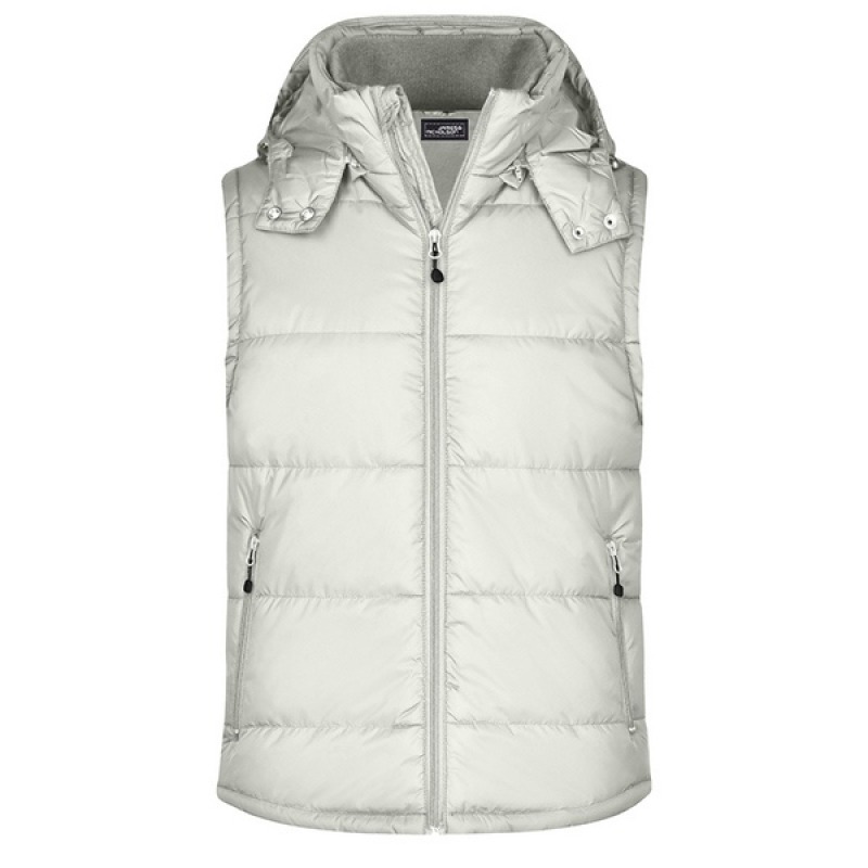 Sleeveless jacket with hood