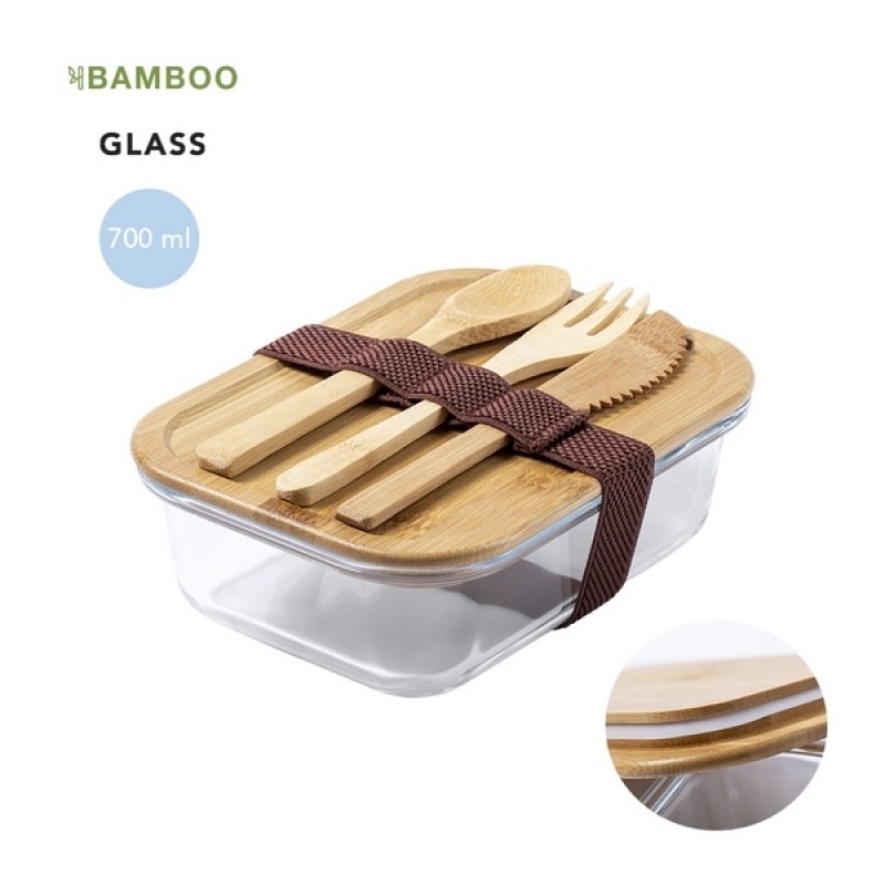 Bamboo Fiber Lunch Box - Custom Branded Promotional Lunches 