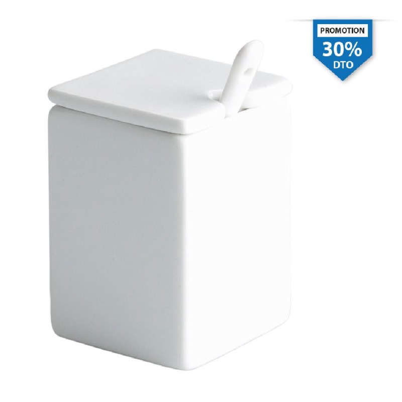 Sucrier avec cuillère 8x5x10 cm.