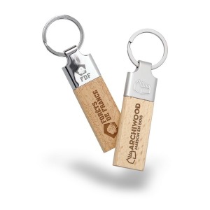 Wooden plazza key ring