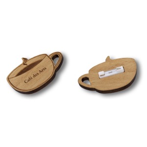 Badge wood- badbois - PUHT screen printed 1 colour