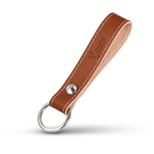Leather keyring - made in france