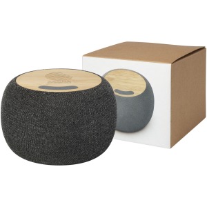 Bluetooth® speaker and Ecofiber wireless charging mat in bamboo/RPET