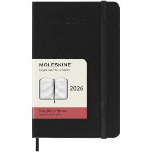 Agenda de poche quotidien 12 mois Moleskine à couverture rigide