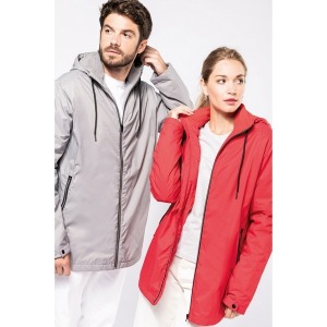 Unisex hooded jacket with microfleece lining