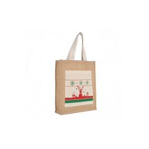 Shopping bag with Christmas motifs