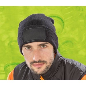 RECYCLED DOUBLE KNIT PRINTERS BEANIE - Recycled acrylic hat