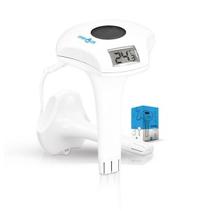 Solar-powered pool thermometer