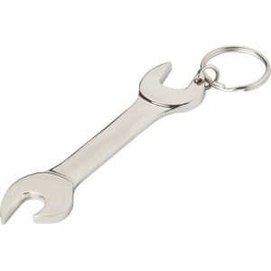 Metal key ring with Gideon bottle opener
