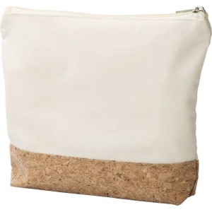 Teagan cotton and cork toiletry bag