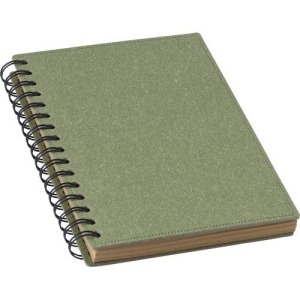 Spiral notebook in recycled material Caleb