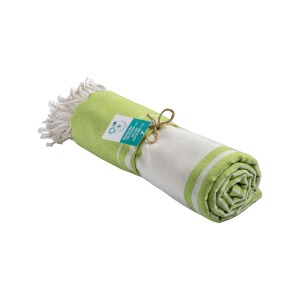 Serviette de plage en coton recyclé 150g/m² certifiée GRS