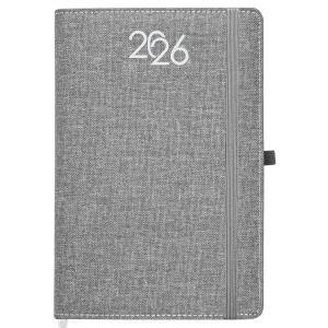 Agenda quotidien 2026, couverture rigide en PET recyclé avec effet de mélange