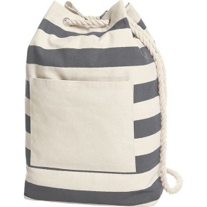 Striped cotton backpack