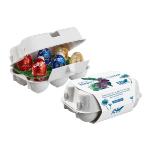 Boîte en carton de 6 oeufs de Pâques, Mini-oeufs de Lindor de Lindt