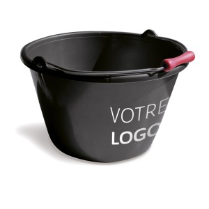 Round bucket 15 L black