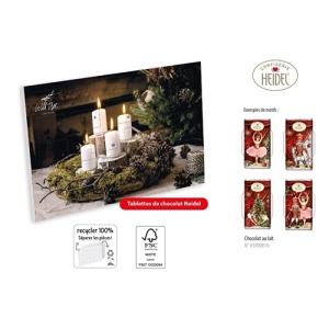 HEIDEL Advent Calendar with Custom Print, Heidel Chocolate Bars