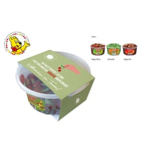 HARIBO round boxes with cardboard banderole