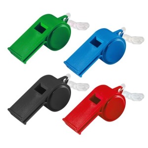 Sport whistle with cord