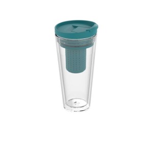 Mocha Insulated Mug with Tea Filter, Reusable