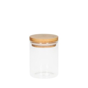 Bamboo? glass jar, 375 ml
