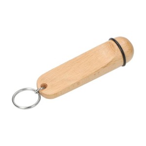 Flat? key ring, beech, large