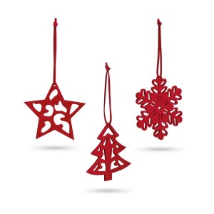 Set of 3 Christmas decorations.