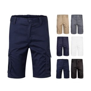 VL HEBE. 240g/m² multi-pocket stretch Bermuda shorts, 46% cotton, 38% EME and 16% polyester