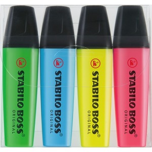 Highlighter set of 4 BOSS ORIGINAL
