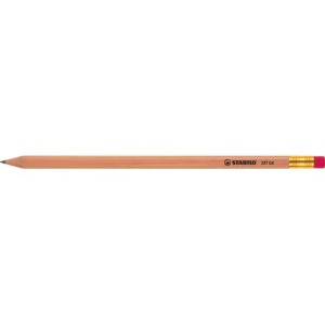 STABILO hexagonal graphite pencil in natural wood with eraser tip