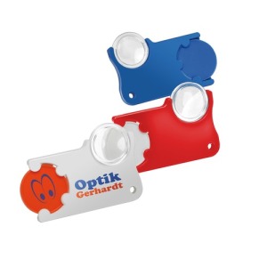 Shopping trolley tote with magnifying glass