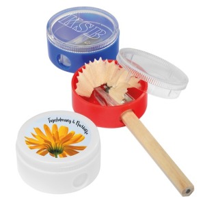 Pencil sharpener, round box