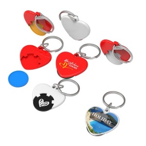 1? ?heart? token key ring