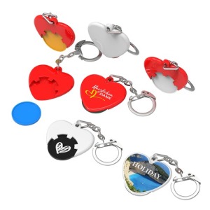 1? ?heart? token key ring