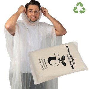 Rain poncho in PLA - compostable