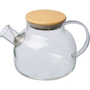 Glass bottle with bamboo lid, 1,000 ml