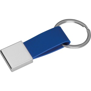 Key ring with leatherette ribbon