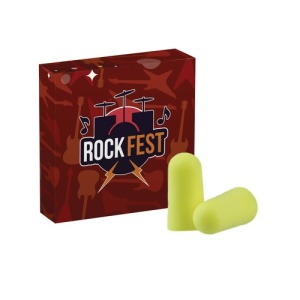 Ear plugs in cardboard box