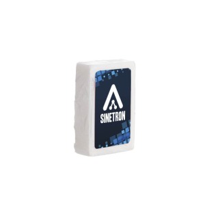Small bar of soap under film