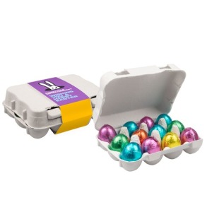 Box of 12 chocolate Easter eggs