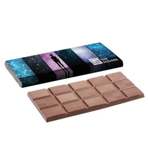 Large chocolate bar in packaging