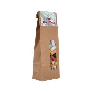 Candy kraft bag with label 100g