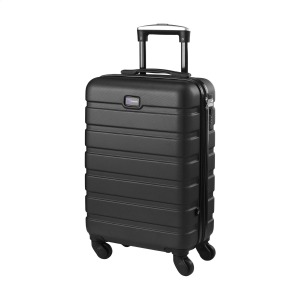 Lightweight wheeled suitcase in 100% GRS-certified recycled ABS