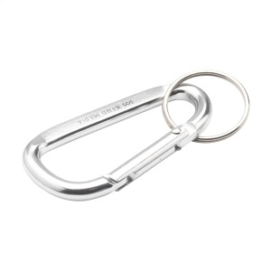 Recycled aluminium carabiner with key ring
