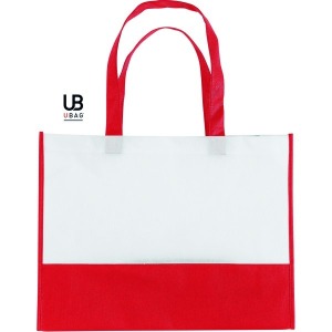 Shopping bag two-coloured 38x29cm non-woven