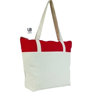 Two-tone zipped cotton bag Paris