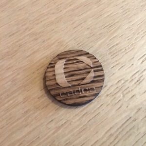Wooden shopping trolley tokens MADE IN FRANCE