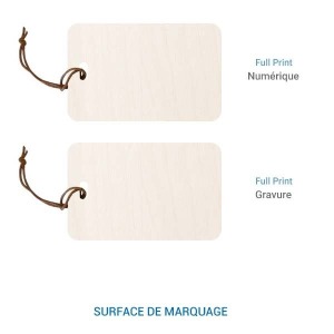?Etiquette Bagage plaqué bois Plaqué bois