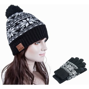 WINTER SOUND PACK: MULTICOLOURED BEANIE, INTEGRATED HEADPHONES TOUCH-SENSITIVE GLOVES