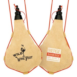 Leather wine skins 1 litre